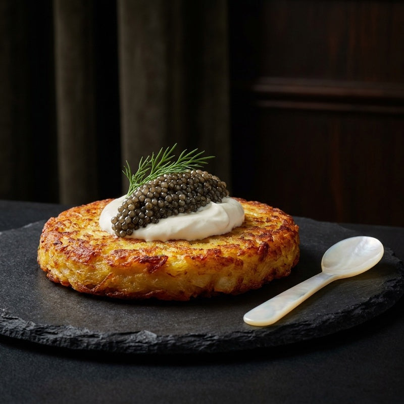 Kartoffelrösti mit Kaviar